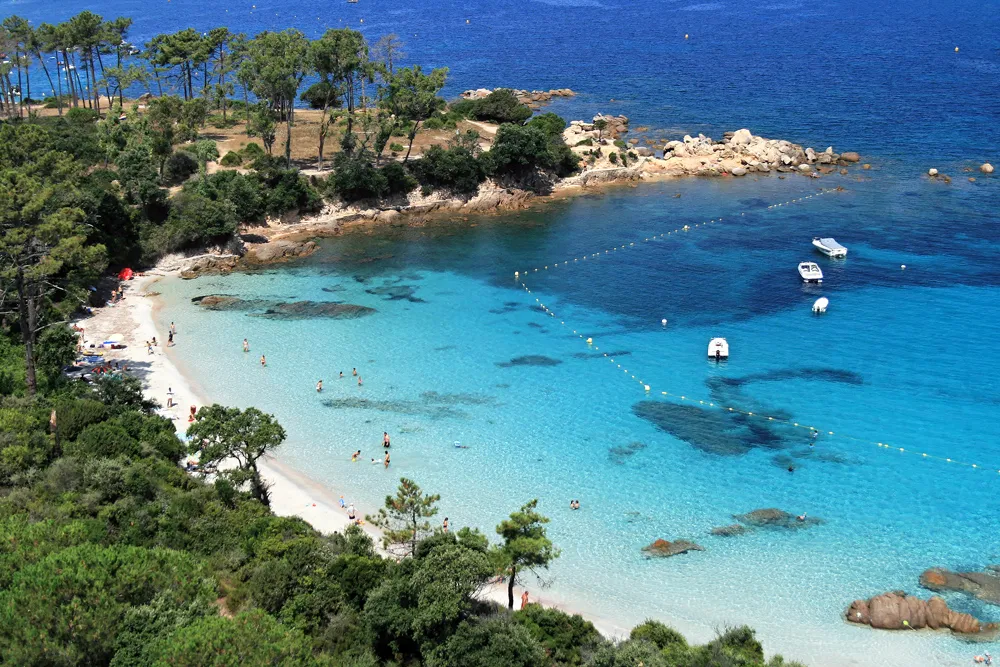 Vue aérienne Plage d'Argent Corse